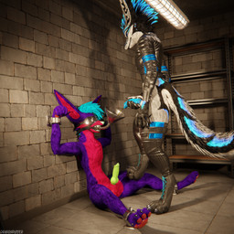 animal_genitalia animal_penis anthro anthro_on_anthro arms_tied balls basement bdsm biped black_body black_boots black_clothing black_footwear black_fur black_shoes blindfold blue_body blue_fur blue_penis bodily_fluids bondage boots bound canine_genitalia canine_penis claws clothed clothing cum cum_drip cum_dripping_from_penis cum_on_penis depth_of_field dominant drinking drinking_urine dripping duo erection feeding_tube footwear funnel funnel_gag funnel_in_mouth fur gag gagged genital_fluids genitals green_penis grey_body grey_fur hair holding_penis inside jacket knot leather leather_boots leather_clothing leather_footwear leather_jacket leather_topwear legwear living_urinal male male/male male_peeing medical_instrument multicolored_body nude on_ground open_mouth orgasm paws peeing penis purple_body purple_fur red_body red_fur reflection restraints scientific_instrument sex sex_dungeon shoes sitting sitting_on_ground slim slim_anthro slim_male slim_sub smile standing steam submissive submissive_male tail topwear urinal urine urine_in_mouth watersports white_body white_fur dragonplayer dragonplayer_(character) mccheese178 canid canine canis fox hybrid jex mammal rexouium 1:1 3d_(artwork) absurd_res blender_(artwork) blender_cycles_(artwork) digital_media_(artwork) hi_res