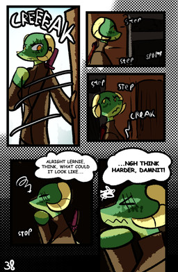 anthro clothed clothing female horn melee_weapon solo speech_bubble sword text weapon yellow_eyes brradett lernie_(brradett) absurd_res colored comic digital_media_(artwork) english_text hi_res