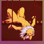 anthro anthrofied bdsm bondage bound buttplug erection male plug_(sex_toy) pokemorph sex_toy solo suspension pawsy-paws nintendo pokemon eeveelution generation_1_pokemon jolteon pokemon_(species) 1:1 absurd_res hi_res