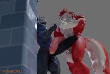 5_fingers abs anthro balls big_balls big_penis black_body black_claws black_fur black_penis claws duo finger_claws fingers fur genitals gloves_(marking) huge_balls huge_penis humanoid_genitalia humanoid_penis hyper hyper_genitalia hyper_penis male male/male markings muscular muscular_male pecs penis pink_penis purple_body purple_fur red_body red_fur white_body white_fur drboumboom32 danny_sterling_(spitfire420007) dynal_(theonlydynal) canid canine canis mammal wolf 3d_(artwork) digital_media_(artwork) hi_res source_filmmaker_(artwork)