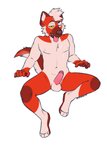 ahegao anthro balls bodily_fluids breath cum cum_drip dripping ejaculation erection exhausted fur genital_fluids genitals hands-free looking_pleasured male masturbation messy panting paws penis red_body red_fur simple_background solo yellow_eyes ocdraco august_(ocdraco) canid canine canis domestic_dog elkhound mammal nordic_sled_dog norwegian_elkhound spitz absurd_res hi_res