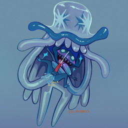 ambiguous_gender anal animal_genitalia anthro bodily_fluids cum duo genital_fluids genitals glistening male sheath tentacles text c-jay nintendo pokemon generation_3_pokemon generation_7_pokemon nihilego pokemon_(species) sableye ultra_beast 1:1 absurd_res hi_res