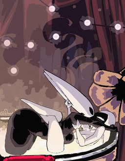 anthro arched_back arms_over_shoulders bath bathing bent_over big_butt black_body blush breasts butt collarbone duo female female/female kissing leg_wrap legs_up lying on_back partially_submerged shoulder_blades side_boob thick_thighs white_body shantysixix hollow_knight:_silksong hollow_knight_(franchise) team_cherry hornet_(hollow_knight) lace_(hollow_knight:_silksong) arthropod insect hi_res
