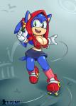 anthro big_breasts breasts cleavage clothed clothing crossgender female mtf_crossgender ring solo missphase sega sonic_the_hedgehog_(series) sonic_the_hedgehog eulipotyphlan hedgehog mammal 2016