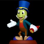 3d_modeling 3d_print anthro clothed clothing gloves green_body handwear hat headgear headwear male open_mouth simple_background smile solo standing umbrella sillytoys jiminy_cricket arthropod insect 3d_(artwork) digital_media_(artwork)