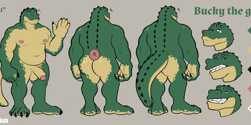 4_toes 5_fingers abstract_background angry anthro back_spikes balls biped black_claws bodily_fluids brown_eyes butt claws crying emanata feet fingers flaccid foreskin genitals glans grey_background grin humanoid_genitalia humanoid_penis male markings multicolored_body navel nipples nude partially_retracted_foreskin penis pink_glans pink_nipples plantigrade scar simple_background slightly_chubby slightly_chubby_anthro slightly_chubby_male smile solo spikes spikes_(anatomy) tail tears teeth text toe_claws toes toothy_grin two_tone_body yellow_balls yellow_body yellow_markings yellow_penis yellow_soles trick_rex alligator alligatorid crocodilian reptile scalie 2025 7:3 absurd_res artist_name character_name colored digital_drawing_(artwork) digital_media_(artwork) english_text hi_res model_sheet signature