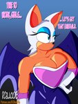 anthro armor big_breasts big_ears blue_eyes bodysuit breasts camel_toe clothing dialogue eyeshadow female fur gloves handwear latex latex_clothing lipstick makeup muscular muscular_female narrowed_eyes skinsuit solo text thick_thighs tight_clothing white_body white_fur wide_hips wings rcblackdie sega sonic_the_hedgehog_(series) rouge_the_bat bat mammal 3:4 absurd_res english_text hi_res