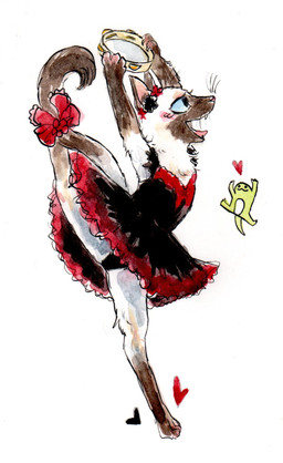 accessory alternative_fashion ambiguous_gender anthro black_clothing black_dress blue_eyes bow_(feature) bow_accessory bow_ribbon clothed clothing dancing dress female flower frilly fur furgonomics hair_accessory hair_bow hair_ribbon heart_symbol markings musical_instrument on_one_leg open_mouth percussion_instrument plant raised_leg ribbons simple_background smile solo standing tail tail_accessory tail_bow tail_ribbon whiskers white_background white_body white_fur kyokyota domestic_cat felid feline felis mammal siamese_cat 2014 hi_res traditional_media_(artwork)