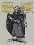 anthro dialogue male mask merchant solo text trader dr-felici missmonster asian_mythology east_asian_mythology japanese_mythology mythology canid canine fox mammal true_fox yokai english_text