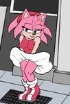 accidental_flashing amy_rose anthro bottomwear clothed clothing dress eulipotyphlan female hedgehog lewdsharx mammal marilyn_monroe raised_bottomwear raised_clothing raised_skirt sega skirt solo sonic_the_hedgehog_(series) the_seven_year_itch vent wind_blowing_skirt wind_lift