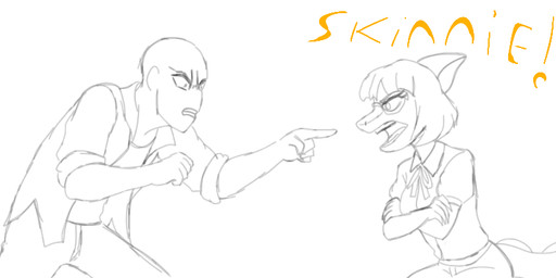 angry anthro bald biped bone_frill bottomwear breasts clothed clothed_anthro clothed_female clothed_human clothed_male clothing collared_shirt cross-popping_vein dress_shirt duo eye_contact eyes_closed eyewear fantasy_slur female fingers fist frill_(anatomy) furgonomics gesture glasses hand_gesture heart_symbol human_on_anthro humanoid_hands interspecies jacket kissing laugh looking_at_another male male/female medium_breasts medium_hair non-mammal_breasts pants pointing pointing_at_another profanity racism shirt slur speciesism spiked_tail spikes spikes_(anatomy) tail text topwear yelling yelling_at_another ryangoslinghorny cavemanon_studios goodbye_volcano_high ko_op_(game_developer) snoot_game anon_(snoot_game) naomi_(gvh) dinosaur hadrosaurid human mammal ornithischian ornithopod parasaurolophus prehistoric_species reptile scalie animated english_text spot_color