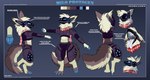 ambiguous_gender anthro color_swatch fluffy fluffy_tail heart_eyes heart_symbol machine open_mouth scarf solo tail tongue tongue_out slimyjaws milo_(slimyjaws) protogen hi_res model_sheet nonbinary_(lore)