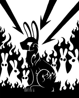 3_toes ambiguous_gender bodily_fluids directional_arrow ears_up empty_eyes feet female feral fire flame_markings fur group harpoon markings melee_weapon polearm quadruped rabbit_ears scut_tail short_tail silhouette simple_background sitting spear tail tears toes weapon white_background sunnyclockwork scp_foundation scp-2036-1 european_rabbit lagomorph leporid mammal oryctolagus rabbit scp-2036 2015 black_and_white digital_drawing_(artwork) digital_media_(artwork) hi_res monochrome female_(lore) mother_(lore) mother_and_child_(lore) parent_(lore) parent_and_child_(lore)
