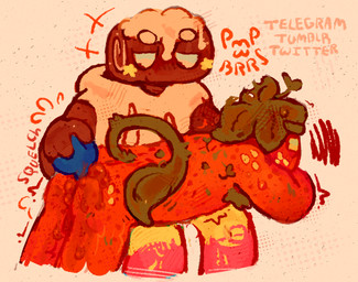 annoyed armpit_hair body_hair duo enema enema_bulb feces food for_a_head fruit hair male male/male on_lap plant smug strawberry tail pmpwbrrs blushcrunch_studio dandy's_world roblox cosmo_(dandy's_world) sprout_(dandy's_world) elemental_creature elemental_humanoid humanoid object_head toon_(dandy's_world)