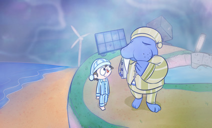 3_fingers 3_toes anthro barefoot beach black_eyes blue_body blue_bottomwear blue_clothing blue_fur blue_nightcap blue_pajamas blue_pants blue_shirt blue_topwear bottomwear bridge brown_hair button_(fastener) closed_smile clothed clothed_anthro clothed_human clothed_male clothing cloud cloudy_sky duo eyes_closed feet fingers fully_clothed fully_clothed_anthro fully_clothed_human fully_clothed_male fur grass green_bottomwear green_clothing green_hat green_headwear green_nightcap green_pajama_shirt green_pajamas green_pants green_shirt green_topwear hair hat headgear headwear larger_anthro larger_male light looking_at_another male male_anthro male_human mouth_closed no_pupils noseless outside pajamas pants pattern_bottomwear pattern_clothing pattern_pants pattern_shirt pattern_topwear plant red_nose sculpture sea shirt size_difference sky smaller_human smaller_male smile smiling_at_another solar_panel statue striped_bottomwear striped_clothing striped_pants striped_shirt striped_topwear stripes tan_body tan_skin thin_eyebrows toes topwear triangle_nose tusks walking water whisker_spots windmill cookieboy011 animal_crossing nintendo villager_(animal_crossing) wendell_(animal_crossing) human mammal marine pinniped walrus colored digital_drawing_(artwork) digital_media_(artwork) english_description lighting shaded story story_in_description