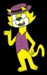 3_toes 4_fingers anthro biped bottomless clothed clothing feet fingers fur hat headgear headwear open_mouth open_smile simple_background smile solo standing toes transparent_background yellow_body yellow_fur fishscalepaints hanna-barbera top_cat_(series) top_cat domestic_cat felid feline felis mammal 2018 alpha_channel digital_drawing_(artwork) digital_media_(artwork) signature