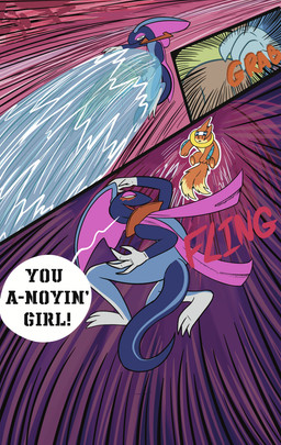 2_tails 3_panel_comic accessory ambiguous_gender anthro attack biped black_eyes black_text dialogue dot_eyes duo fight fur headband looking_at_another multi_tail open_mouth open_smile pawpads paws pose simple_eyes smile sound_effects speech_bubble tail talking_to_another text tongue toony water zincxiron nintendo pokemon pokemon_mystery_dungeon spike_chunsoft buizel generation_4_pokemon generation_8_pokemon inteleon pokemon_(species) shiny_pokemon 2025 absurd_res comic english_text hi_res female_(lore)