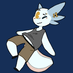 anthro black_clothing black_footwear black_shoes bottomwear brown_bottomwear brown_clothing brown_shorts cat_smile chibi clothing ear_piercing eyebrow_piercing facial_piercing floating footwear grey_clothing grey_shirt grey_tank_top grey_topwear industrial_piercing male one_eye_closed piercing shirt shorts solo tank_top topwear wink yellow_eyes bythorne ero_(ero) amphibian aquatic axolotl mole_salamander salamander 1:1 alpha_channel