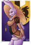 anthro breasts brown_eyes buckteeth clothed clothing female fur pose seductive skimpy smile solo teeth tight_clothing umbrella white_body white_fur mistystriker armello league_of_geeks amber_(armello) lagomorph leporid mammal rabbit 2016