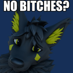 anthro male simple_background solo text transparent_background softdiamond_(artist) no_bitches? softdiamond canid canine canis mammal wolf 1:1 3d_(artwork) alpha_channel blender_(artwork) blender_cycles_(artwork) digital_media_(artwork) meme