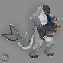 ambiguous_gender ambiguous_penetration anthro anthro_on_feral anthro_penetrating anthro_penetrating_feral balls belly bestiality bite bodily_fluids bottomless clothed clothing cum cum_inflation cum_inside cumflated_belly duo feral feral_penetrated genital_fluids genitals hoodie inflation male male/ambiguous paws penetration penile penile_penetration quadruped scruff_bite sex size_difference smaller_penetrated topwear yamatopawa yamato_burr aquatic bear leopard_seal mammal pinniped seal 1:1 absurd_res hi_res