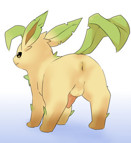 anus backsack balls brown_body brown_fur brown_inner_ear butt dipstick_ears ear_markings erection feral fur genitals glistening glistening_eyes gloves_(marking) green_ear_tips green_tail leaf leaf_ears leaf_hair leaf_tail leg_markings male male_feral markings mouth_closed multicolored_body multicolored_ears multicolored_fur penis pink_penis plant plant_hair pointy_ears prick_ears pseudo_hair quadruped raised_tail rear_view simple_background socks_(marking) solo tail tan_balls tan_body tan_fur white_background pu_sukebe nintendo pokemon eeveelution generation_4_pokemon leafeon pokemon_(species) 2022 digital_drawing_(artwork) digital_media_(artwork) hi_res