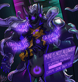 anthro assimilation duo hacking hypnosis hypnotic_eyes machine male male/male mantra mind_control nanites null_bulge penetration reprogramming tentacle_penetration tentacles trapped nixsnowsong fay(thefaynixx) overlord_(monochromejackal) felid leopard mammal pantherine robot absurd_res hi_res