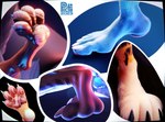 feet foot_focus humanoid_feet pawpads paws plantigrade soles toes picti collage_(disambiguation) 3d_(artwork) digital_media_(artwork) hi_res