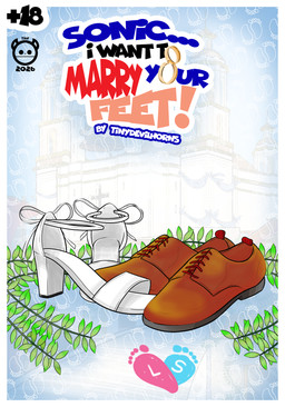 brown_clothing brown_footwear brown_shoes clothing footprint footwear high_heels shoes text white_clothing white_footwear white_high_heels zero_pictured tinydevilhorns sega sonic_the_hedgehog_(series) 2026 absurd_res cover cover_art cover_page english_text hi_res