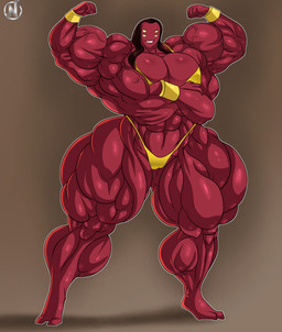 4_arms 4_eyes 5_fingers abs big_muscles bikini black_hair bracelet camel_toe clothing crossed_arms female fingers flexing flexing_bicep gold_(metal) gold_bikini gold_bracelet gold_jewelry golden_clothing grin grinning_at_viewer hair huge_muscles hyper hyper_muscles jewelry mostly_nude multi_arm multi_eye multi_limb muscular muscular_female muscular_thighs red_body red_skin simple_background smile smiling_at_viewer solo swimwear teeth two-piece_swimsuit vein veiny_muscles titan820 ben_10 cartoon_network tini_(ben_10) alien alien_humanoid humanoid tetramand digital_drawing_(artwork) digital_media_(artwork)