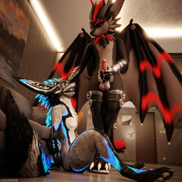 animal_genitalia animal_penis anthro anthro_on_anthro arms_tied ball_crush ball_gag ball_squeeze balls bdsm biped black_body black_clothing black_fur blindfold blue_body blue_fur blue_penis bodily_fluids bondage bound canine_genitalia canine_penis claws clothed clothing cock_and_ball_torture crush cum cum_dripping_from_penis cum_on_penis depth_of_field dominant duo erection feet flat_balls foot_crush foot_fetish foot_on_balls foot_play fur gag gagged genital_fluids genital_torture genitals grey_body grey_fur hair hindpaw inside knot legwear male male/male multicolored_body nude on_ground open_mouth orgasm pain paws penis red_body red_fur reflection restraints sex slim slim_anthro slim_male slim_sub smile standing standing_on_balls submissive submissive_male tail torture trampling white_body white_fur wings dragonplayer chatliner dragonplayer_(character) canid canine canis fox hybrid jex mammal nardoragon rexouium 1:1 3d_(artwork) absurd_res blender_(artwork) blender_cycles_(artwork) digital_media_(artwork) hi_res