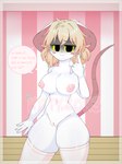 anthro big_breasts black_eyes blonde_hair blush breasts clothing female footwear fur genitals hair hat headgear headwear humanoid_genitalia humanoid_pussy legwear pussy smile socks solo stockings tail thigh_highs thigh_socks white_body white_clothing white_footwear white_fur white_legwear white_socks white_stockings white_thigh_highs white_thigh_socks yellow_eyes kitty.zone terrible_mouse lorna_(terrible_mouse) mammal mouse murid murine rat rodent 3:4 absurd_res hi_res