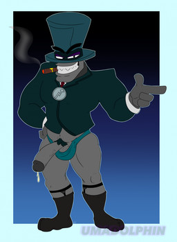 clothed clothed_humanoid clothing footwear garter_belt garter_belt_socks garter_straps genitals legwear machine male muscular muscular_male necktie penis socks speedo stockings suit swimwear teeth captainbalanad_(artist) umadolphin_(artist) toontown_corporate_clash toontown_online head_honcho_(toontown) cog_(toontown) humanoid robot robot_humanoid 2026 digital_media_(artwork) hi_res