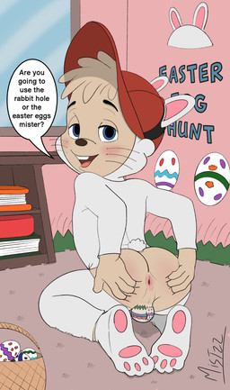 anthro anus balls basket bunny_costume butt clothing container costume easter_basket easter_egg genitals hat headgear headwear holidays male solo spread_butt spreading text young young_male mistzz alvin_and_the_chipmunks alvin_and_the_chipmunks_(1983) easter alvin_seville chipmunk ground_squirrel mammal rodent sciurid absurd_res english_text hi_res