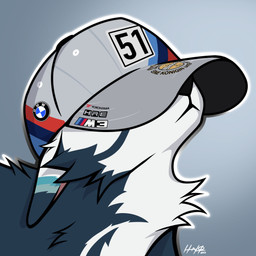 black_nose blue_body blue_fur blue_hair clothed clothing ears_down face_covered feral fluffy fur fur_markings hair hat hat_only headgear headgear_only headwear headwear_only humor logo_on_clothing looking_up male markings mostly_nude multicolored_body multicolored_fur neck_tuft number_on_clothing oversized_clothing oversized_hat oversized_headwear pivoted_ears simple_background size_difference smaller_male solo sponsored stripes text text_on_clothing tuft halo_3901 bmw freki_(kuro_boi) canid canine canis mammal wolf 1:1 absurd_res digital_media_(artwork) hi_res