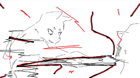 angry anthro black_flash eyebrows fight male muscular muscular_anthro punch toastedeh jujutsu_kaisen domestic_cat felid feline felis mammal