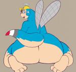 butt male overweight overweight_male solo wings goblinhordestudios the_dreamstone bridgie_the_heligator arthropod canid canine dinosaur dragonfly fox heligator hybrid insect kangaroo macropod mammal marsupial prehistoric_species reptile scalie absurd_res hi_res