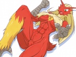 3_fingers 474 abs anthro avian biceps blaziken blonde_hair blush breasts chest_tuft claws female fist fur green_eyes hair long_hair looking_at_viewer looking_up lying muscles muscular_female nintendo open_mouth plain_background pokémon pubes raised_arm raised_leg red_fur shadow solo toe_claws tuft video_games white_background yellow_fur
Rating: Questionable
Score: 14
User: Finchmaster
Date: January 28, 2014