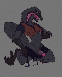 anthro balls bodily_fluids clothing corruption crop_top drooling erection femboy feminine feminization genitals glans humanoid_genitalia humanoid_penis male monstrous multi_eye open_mouth penis saliva shirt simple_background solo tongue topwear transformation undressing unusual_mouth thestory kett_lezar avian bird corvid corvus_(genus) oscine passerine raven 4:5 hi_res
