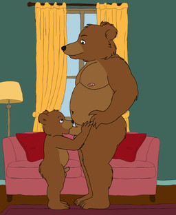 adult_on_child adult_on_young age_difference anthro bad_parenting balls brown_body brown_fur erection fellatio foreskin fur furniture genitals glans male male/male navel nipples nude oral oral_penetration penetration penile penis penis_in_mouth service_height sex size_difference sofa standing sucking unretracted_foreskin young young_anthro young_male unclejock little_bear nelvana father_bear little_bear_(character) bear brown_bear grizzly_bear mammal ursine hi_res father_(lore) father_and_child_(lore) father_and_son_(lore) incest_(lore) parent_(lore) parent_and_child_(lore) parent_and_son_(lore) son_(lore)