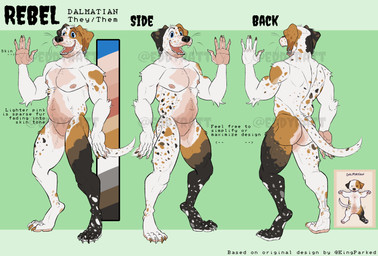 anthro butt ear_piercing ear_ring feet fur male nipples nude open_mouth piercing ring_piercing simple_background smile solo tail text eddyratt rebel_(eddyratt) canid canine canis dalmatian domestic_dog mammal absurd_res digital_media_(artwork) english_text hi_res model_sheet nonbinary_(lore)