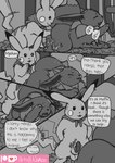 2021 balls bodily_fluids comic conditional_dnp dialogue duo eevee english_text erection female feral feral_on_feral first_heat generation_1_pokemon genital_fluids genitals greyscale hi_res in_heat licking male male/female mango_the_pikachu monochrome muffin_the_eevee nakoo nintendo open_mouth penis pikachu pokemon pokemon_(species) pokemon_mystery_dungeon speech_bubble spike_chunsoft sweat tail tail_motion tailwag text tongue tongue_out vaginal_fluids