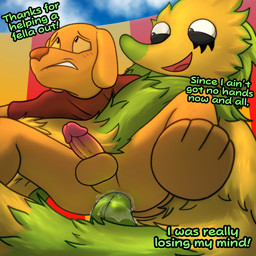 anal anal_penetration anthro anthro_on_feral anthro_penetrated apode balls bestiality biped blush bottomless bottomless_male clothed clothing coiling_around_body duo erection feral feral_penetrating feral_penetrating_anthro feral_penetrating_male genitals glans legless male male/male male_on_feral male_penetrated male_penetrating male_penetrating_anthro male_penetrating_male penetration penile penile_penetration penis penis_in_ass serpentine sex shirt size_difference t-shirt text topwear yellow_sclera trashbadger glitch_productions the_amazing_digital_circus scratch_(tadc) wormo_(tadc) canid canine canis domestic_dog living_toy mammal squirmle 1:1 comment_chain english_text