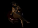 anthro areola big_breasts biped black_hair black_nose breasts brown_body brown_nipples dark_areola dark_nipples feet female hair hindpaw long_hair looking_away nipples nude paws pink_eyes sitting solo thick_thighs blx24 bear mammal 2017 3d_(artwork) 4:3 digital_media_(artwork) hi_res source_request unavailable_at_source