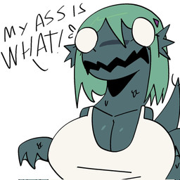 anthro big_breasts black_text blue_body blue_scales breasts cleavage clothed clothed_female clothing dialogue ear_fins eyelashes female female_anthro fin front_view furgonomic_piercing furgonomics green_hair hair membrane_(anatomy) open_mouth piercing scales shirt simple_background sleeveless_shirt solo tail tail_piercing text topwear webbed_hands white_background white_clothing white_eyes white_shirt white_topwear xarop77 aquatic sea_serpent 1:1 2025 digital_drawing_(artwork) digital_media_(artwork) english_description portrait