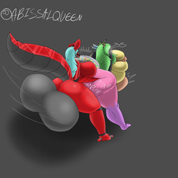 balls big_balls big_breasts big_butt breasts butt female genitals huge_balls huge_breasts huge_butt huge_hips huge_thighs hyper hyper_balls hyper_genitalia intersex intersex/female machine multi_breast multi_ear thick_thighs wide_hips project_alex protogen synth_(vader-san) 1:1 absurd_res hi_res