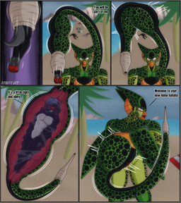 anthro beach machine male swallowing tail tail_fetish tail_play tail_vore text vore wetsuit x-ray_view kenavi_art dragon_ball dragon_ball_z cell_(dragon_ball) imperfect_cell android canid canine canis humanoid mammal robot wolf comic english_text hi_res