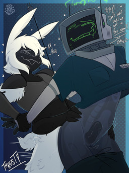 4_arms anthro anthro_penetrating anthro_penetrating_humanoid bottomwear bottomwear_down clothed clothing dialogue duo electronics erection female female_penetrated for_a_head from_behind_position genitals hair heart_symbol humanoid_on_anthro humanoid_penetrated machine male male/female male_penetrating male_penetrating_female moan multi_arm multi_limb pants pants_down partially_clothed penetration penile penile_penetration penis_in_vagina screen screen_face scrubs sex spiral spiral_eyes television text translucent translucent_body vaginal vaginal_penetration vulva white_hair frackhead dos_(frackhead) arthropod computer_humanoid humanoid insect lepidopteran mammal moth object_head procyonid raccoon robot robot_humanoid screen_head tv_head 3:4 english_text hi_res