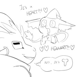 anthro beak big_ears blush clothed clothed_anthro clothed_male clothing dialogue duo ear_piercing ears_down hands_together happy hat headgear headwear heart_symbol humor male male_anthro nightcap open_beak open_mouth pajamas piercing pivoted_ears semi-anthro tail tail_tuft text thought_bubble topwear tuft young young_anthro young_male xykykufupyldoys deadlock_(game) mythology valve billy_(deadlock) rem_(deadlock) avian bovid caprine chimera dream_creature goat gryphon mammal mythological_avian mythological_creature 1:1 2026 comic english_text hi_res monochrome