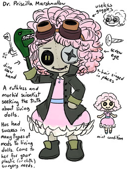 alternative_fashion amputee clothing curly_hair disability doll dress eyewear female footwear goggles hair j-fashion jacket lolita_(fashion) looking_at_viewer not_furry pink_hair shoes solo steampunk steampunk_lolita text topwear unknown_artist animate_inanimate living_doll 3:4 english_text hi_res